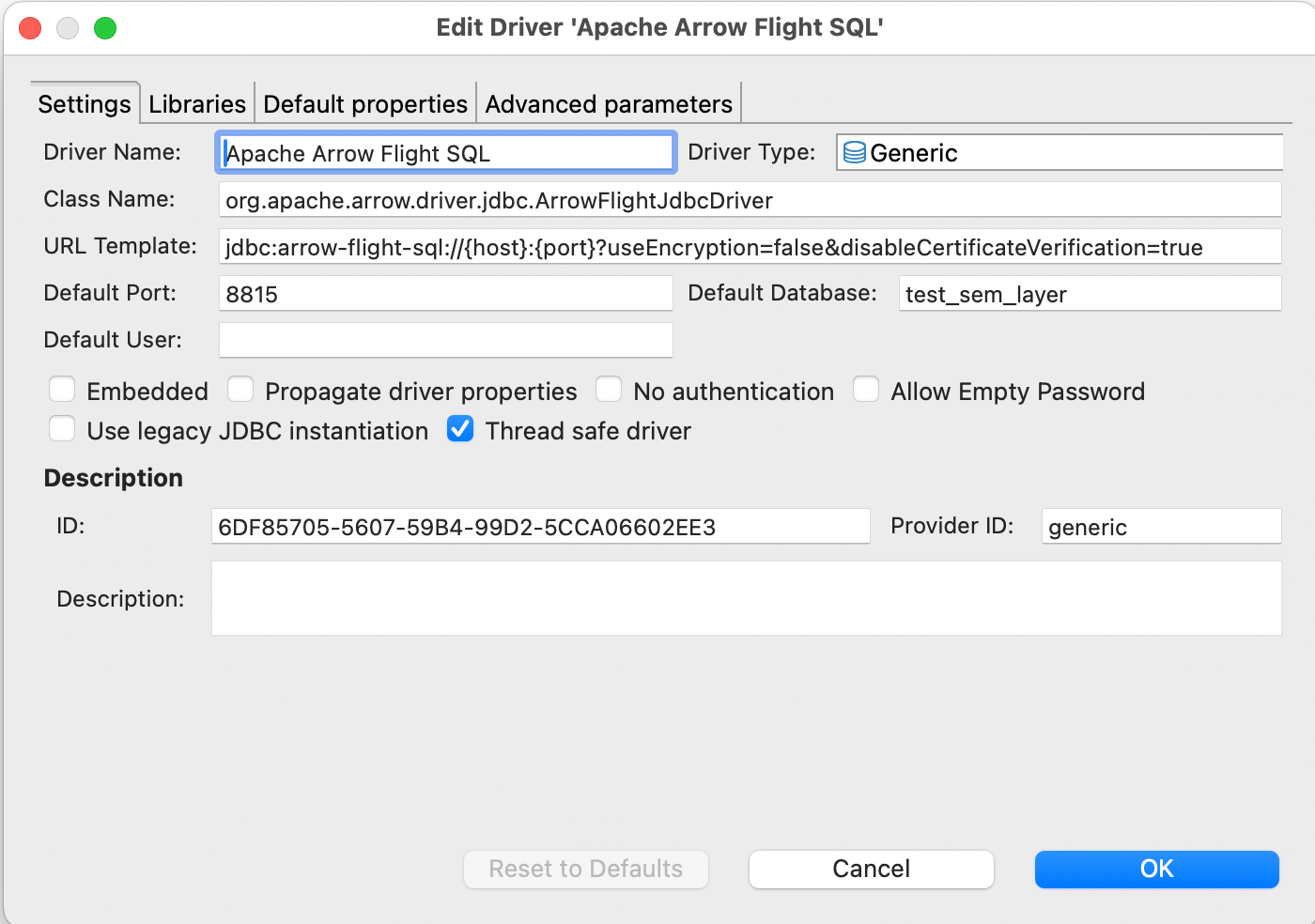 Apache Arrow Flight SQL JSDB Driver